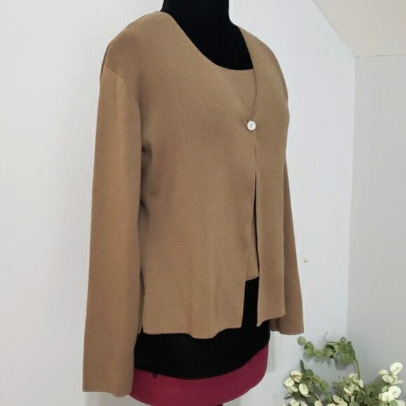 Gett Wool Two-Piece Tank Top and Cardigan Sweater Set Large - Picture 3 of 12